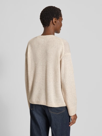 Marc O'Polo Loose fit gebreide pullover van scheerwolmix Offwhite - 5