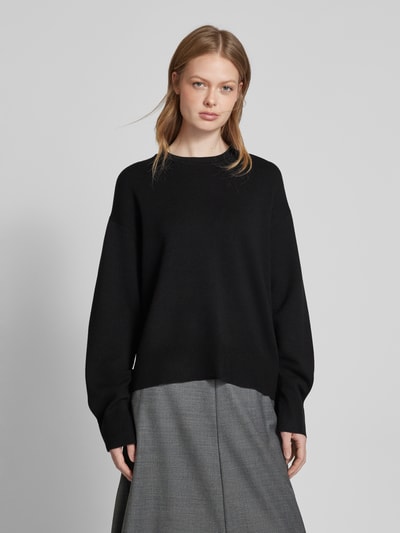 Selected Femme Gebreide pullover met ribboorden, model 'KAMMA' Zwart - 4