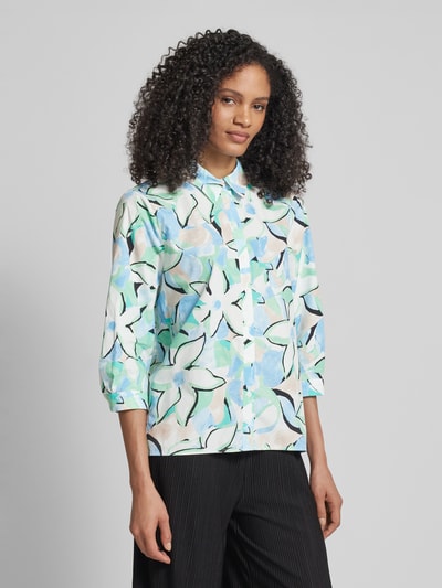 More & More Blouse met all-over print Lichtblauw - 4