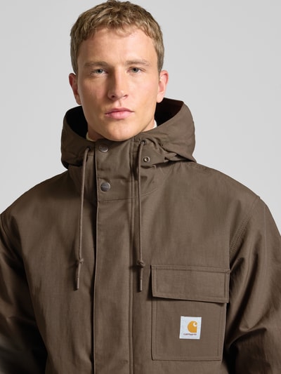 Carhartt Work In Progress Regular fit parka met logopatch model 'Siberia' Middenbruin - 3