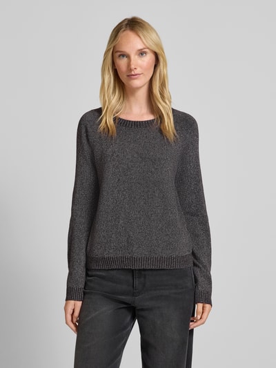 Vero Moda Weicher Pullover mit Glitzerfaden Modell 'DOFFYSHINE' Aubergine Melange 4