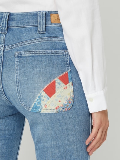 Polo Ralph Lauren Flared Jeans mit Kontrasteinsätzen Modell 'Jenn' Hellblau 3