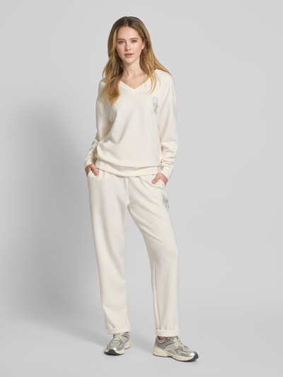 ARMANI EXCHANGE Sweatpants met labeldetail Offwhite - 1