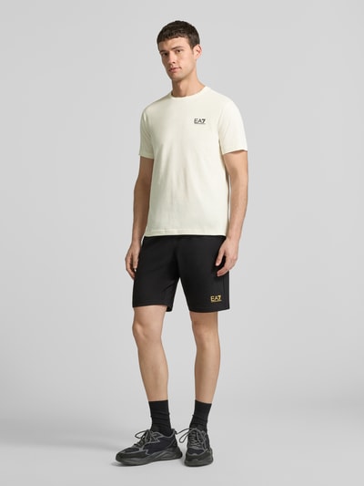 EA7 Emporio Armani T-shirt met labelprint Offwhite - 1