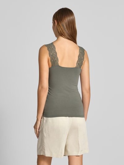 Pieces Slim fit tanktop van viscosemix, model 'BARBERA' Middengrijs - 5