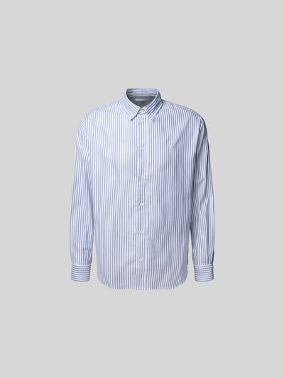 MAISON KITSUNÉ Regular Fit Freizeithemd aus Baumwolle Hellblau 2