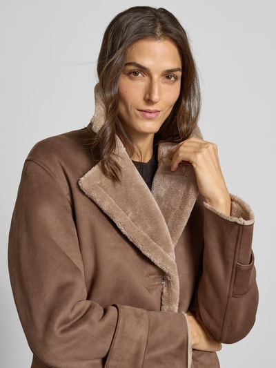 Fuchs Schmitt Mantel mit Reverskragen Taupe 3