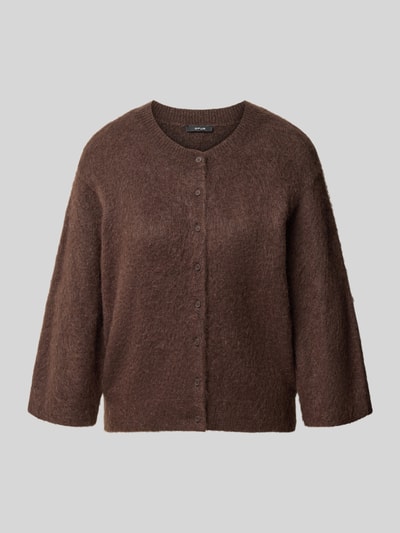 OPUS Strickjacke aus Woll-Mohair-Mix Modell 'Disille' Mittelbraun 1