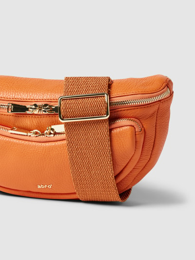 Abro Gürteltasche aus Leder mit Label-Schriftzug Modell 'CARGO' Orange 3