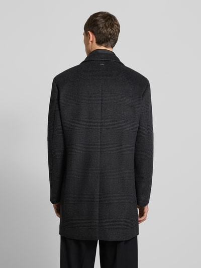 bugatti Lange jas met inzet en reverskraag Antraciet - 5