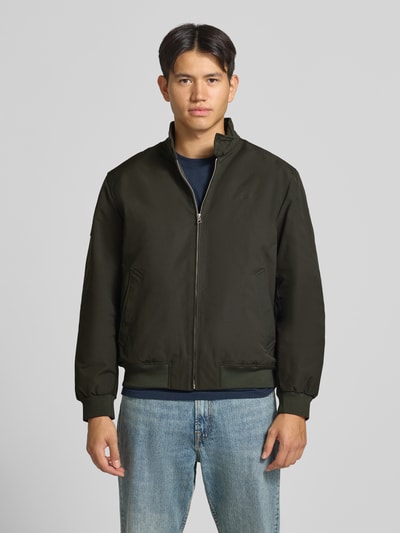 Superdry Regular Fit Jacke mit Logo-Stitching Modell 'HARRINGTON' Oliv 4