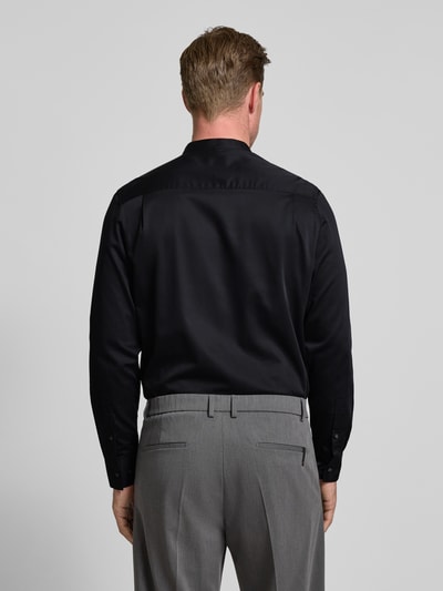 Jake*s Relaxed fit zakelijk overhemd met opstaande kraag Zwart - 5