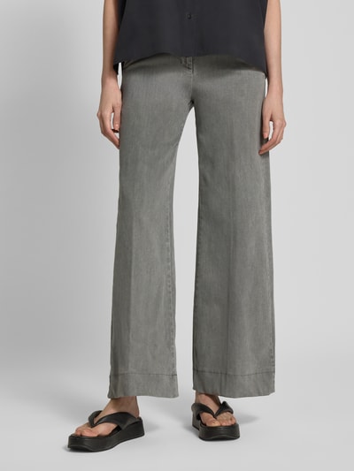 Stefanel Wide Leg Jeans mit Eingrifftaschen Hellgrau 4