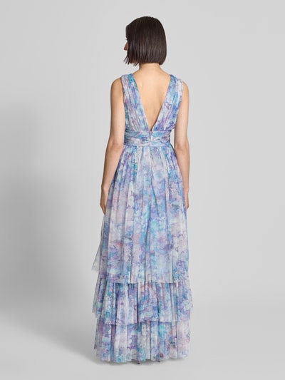 LACE & BEADS Cocktailkleid im Stufen-Look Blau 5