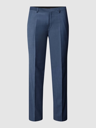 HUGO Pantalon met persplooien, model 'Hesten' Donkerblauw - 2