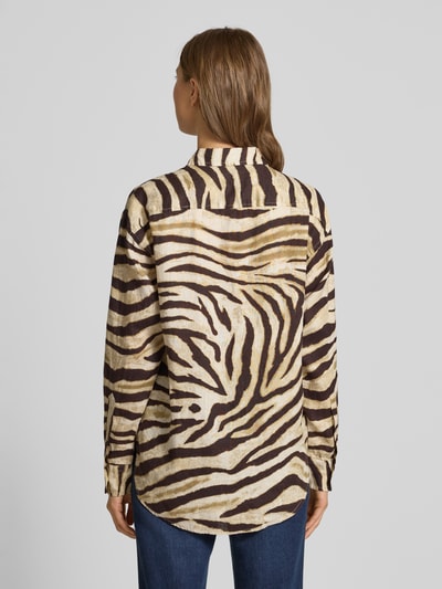 Lauren Ralph Lauren Regular Fit Bluse im Allover-Look Modell 'KOTTA' Mittelbraun Mel 5