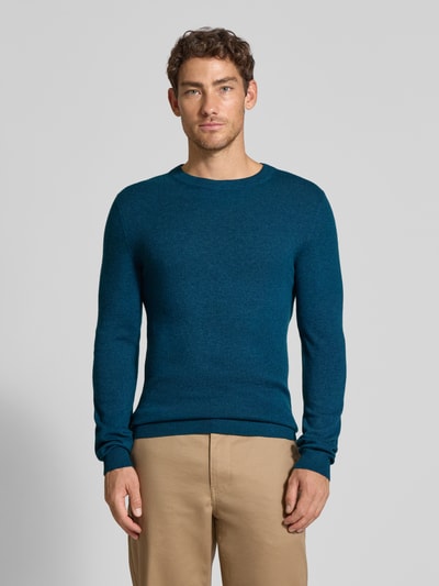 MCNEAL Gebreide pullover van wolmix met kasjmier Petrol gemêleerd - 4