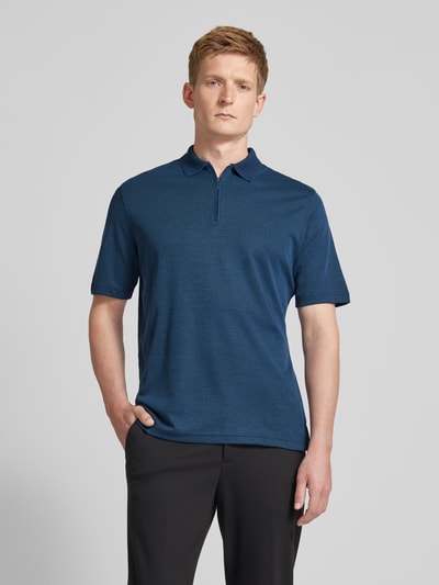 Christian Berg Men Regular Fit Poloshirt mit Logo-Stitching Dunkelblau 4