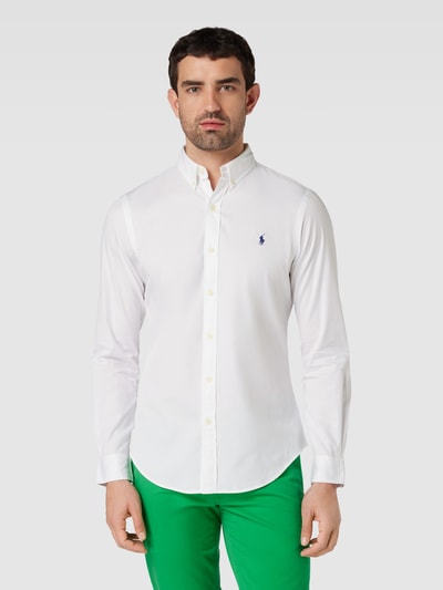 Polo Ralph Lauren Slim fit vrijetijdsoverhemd met labelstitching Wit - 4