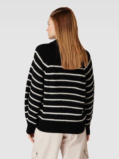 Redefined Rebel Strickpullover mit Streifenmuster Modell 'MIBA' Black 5
