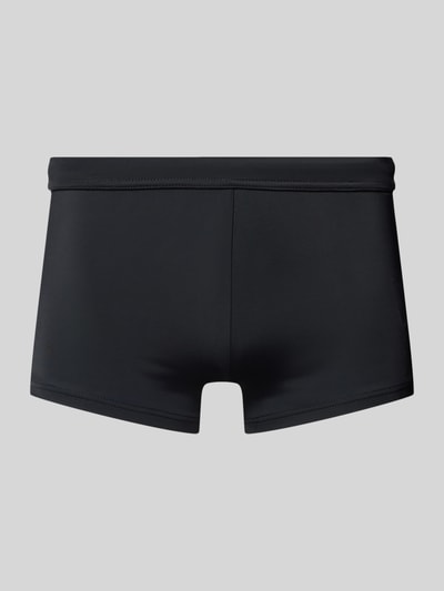 HOM Slim Fit Badeshorts mit Label-Patch Modell 'SEA LIFE' Black 1