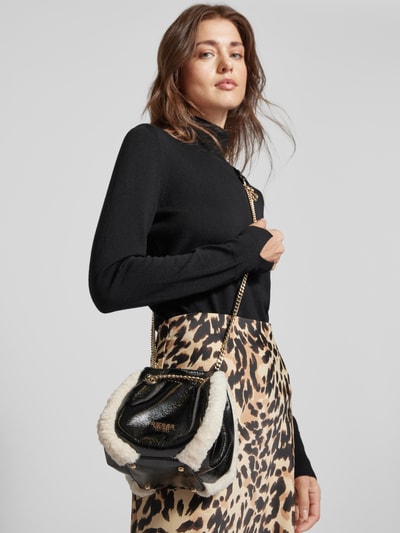 Guess Handtas met labeldetails, model 'DAVIKA' Zwart - 1