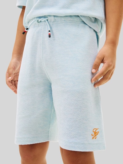 Tommy Hilfiger Teens Wide Leg Shorts aus reiner Baumwolle Bleu 3