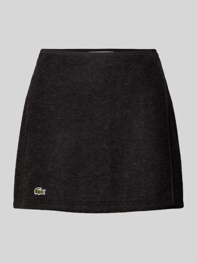 Lacoste Lekko rozkloszowana spódnica mini z dodatkiem wełny Antracytowy 1