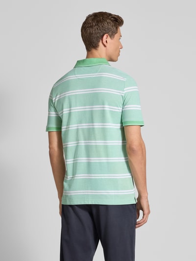 Fynch-Hatton Regular Fit Poloshirt mit Label-Stitching Hellgruen 5
