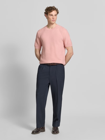 BOSS Regular Fit Strick-Shirt aus reiner Baumwolle Modell 'H-NILTON' Rosa 1