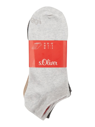 s.Oliver RED LABEL Sneakersocken mit Stretch-Anteil im 5er-Pack  Offwhite Melange 2