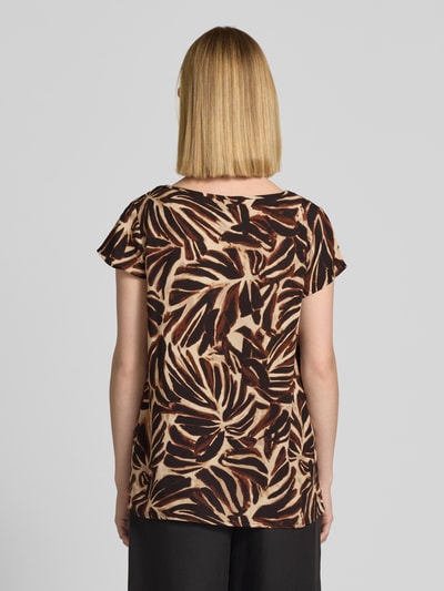 Soyaconcept Blouseshirt met ronde hals, model 'ROKSANA' Donkerbruin - 5