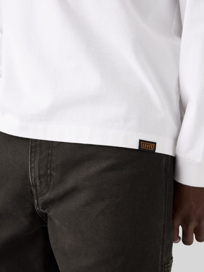 Levi's® Bluzka z długim rękawem o kroju relaxed fit z czystej bawełny Biały 3