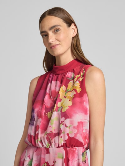 Vera Mont Cocktailkleid mit Stehkragen Dunkelrot 3