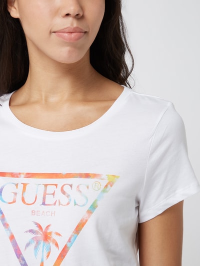 Guess T-Shirt mit Logo  Weiss 3