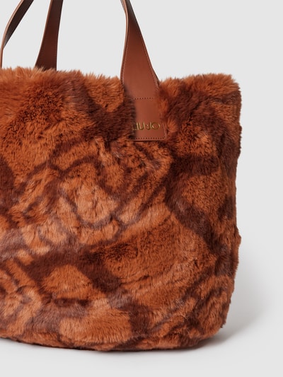 Liu Jo White Shopper met korte draagbanden, model 'VALIDA' Cognac - 3