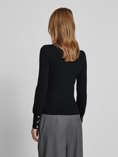 Lauren Ralph Lauren Gebreide pullover met fijnrib, model 'DWORINA' Zwart - 5