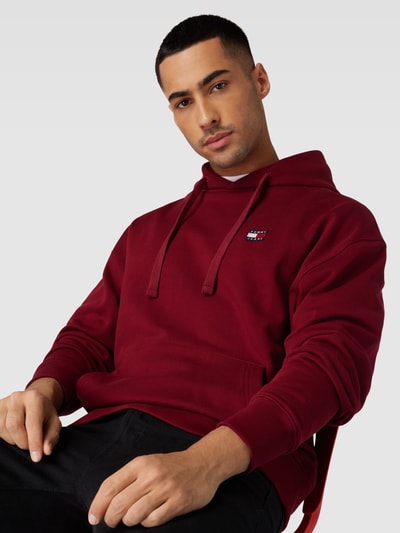 Tommy Jeans Hoodie mit Känguru-Tasche Bordeaux 3