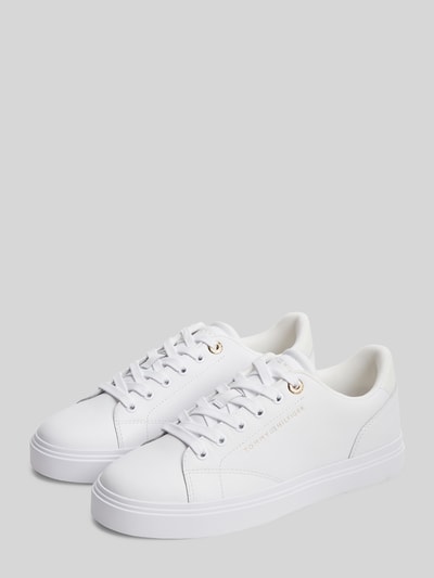 Tommy Hilfiger Sneaker aus echtem Leder mit Logo-Detail Weiss 1