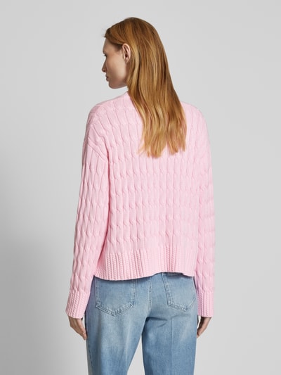 Tommy Hilfiger Strickpullover aus reiner Baumwolle mit Rundhalsausschnitt Pink 5