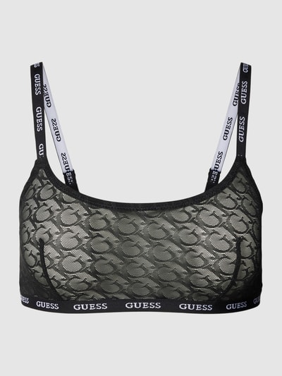 Guess Biustonosz typu bralette ze wzorem z logo model ‘EDYTHA’ Czarny 1