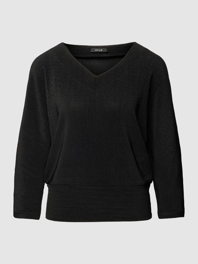 OPUS Longsleeve in Ripp-Optik Modell 'Suplin' Black 2