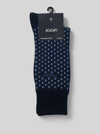 JOOP! Collection Sokken met labelprint in een set van 2 paar Donkerblauw - 3