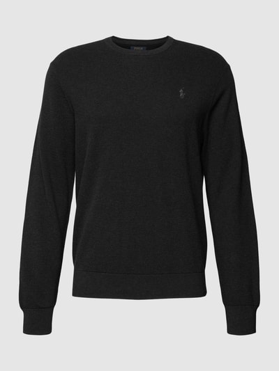 Polo Ralph Lauren Strickpullover mit Logo-Stitching Dunkelgrau 2