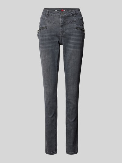 Buena Vista Slim fit jeans met ritssluitingen, model 'Florida-Z' Antraciet - 2