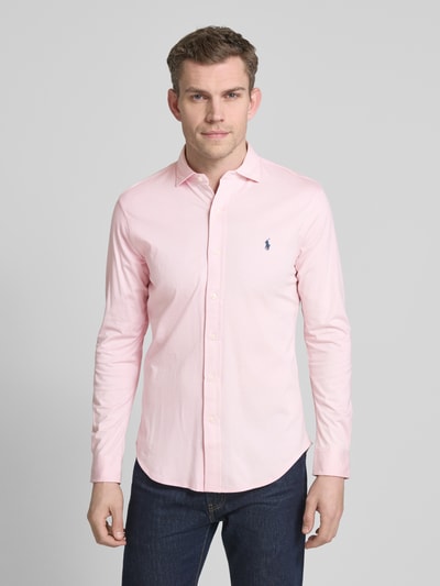 Polo Ralph Lauren Slim fit vrijetijdsoverhemd met haaikraag Felroze - 4