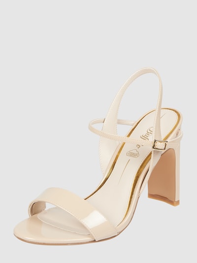 Buffalo High Heels in Lack-Optik Beige 1