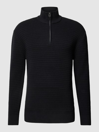 Esprit Collection Gebreide pullover met schipperskraag Antraciet - 2