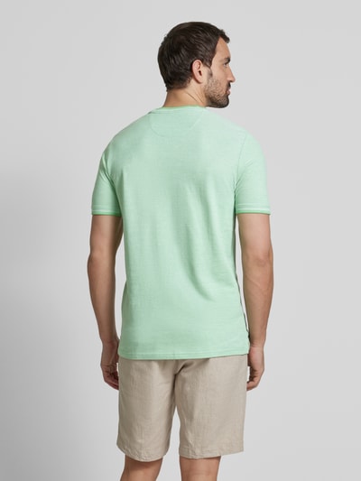 Fynch-Hatton T-Shirt mit Label-Stitching Hellgruen 5