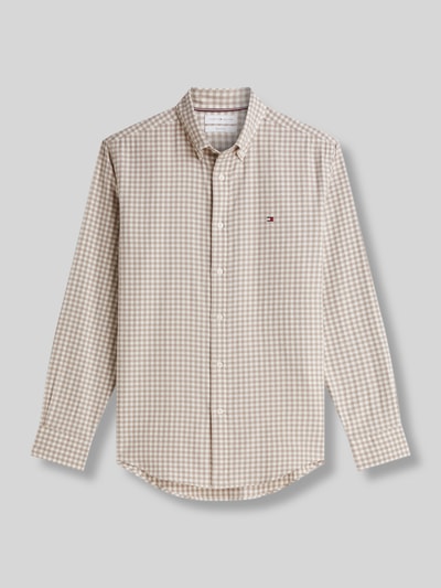 Tommy Hilfiger Regular Fit Freizeithemd aus reiner Baumwolle Taupe 2